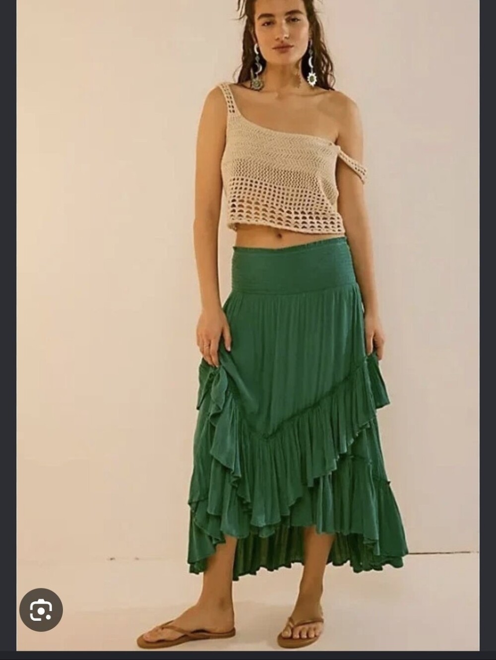 Free People Convertible Dress Skirt Green New With Tags Medium